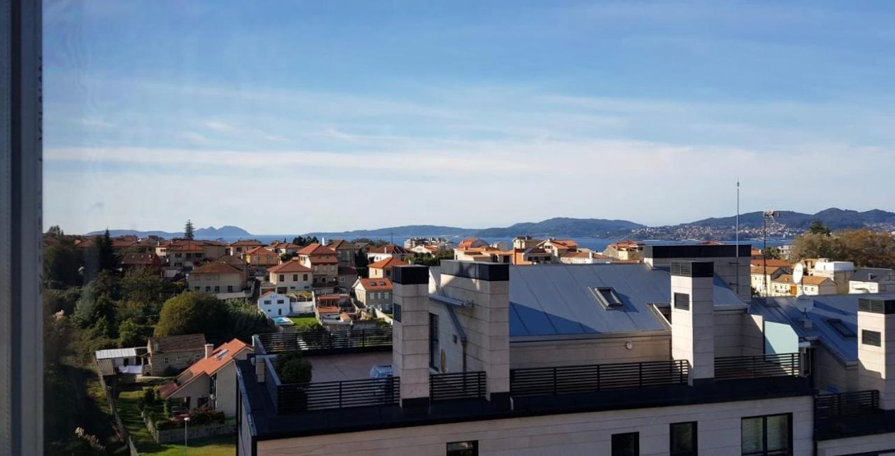 Apartamento Piso MiraCíes- Wifi- Parking- Vistas Ría de Vigo Exterior foto