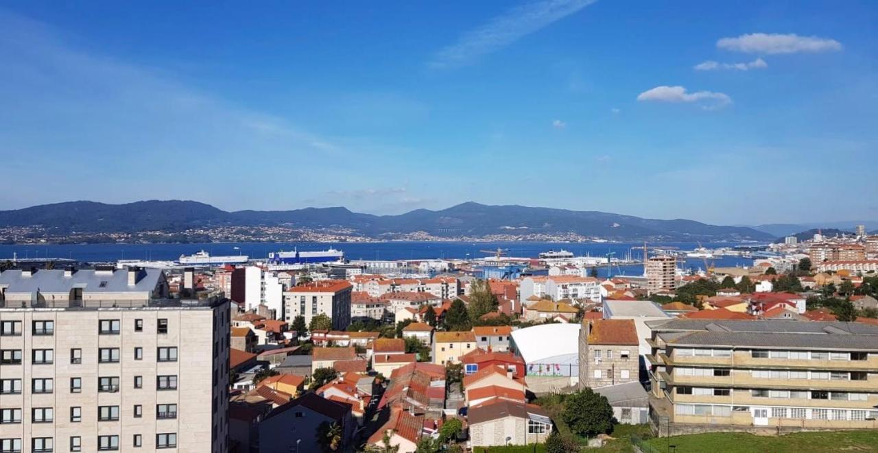 Apartamento Piso MiraCíes- Wifi- Parking- Vistas Ría de Vigo Exterior foto